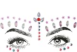 SHINEYES 6 Pcs Gemstone Face Stickers Rhinestone Temporary Tattoo Festival view 5