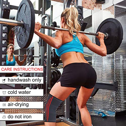 MOLIY Knee Compression Sleeve - Knee Brace for Men & Women Running, Weightlifting, Workout, Sports - Support for arthritis Pain Relief and Injury Recovery - Single Wrap