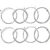 TUOREN 2Packs/4-String Set Bass Strings Nickel Plated Steel Roundwound Medium, 45-100 Gauge