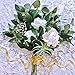 6 Pcs Faux Seeded Eucalyptus Leaves Spray Fake Artificial Eucalyptus Leaves Greenery Stems Bulk in Green 25
