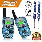 Walkie Talkies Kids Two Way Radio Wireless Interphone 22 Channel FRS GMRS Durable Toy Handheld Walkie Talkie 2 Miles Long Range Battery Operated Boy Gift for Outdoor Adventures Camping and Hiking Camo