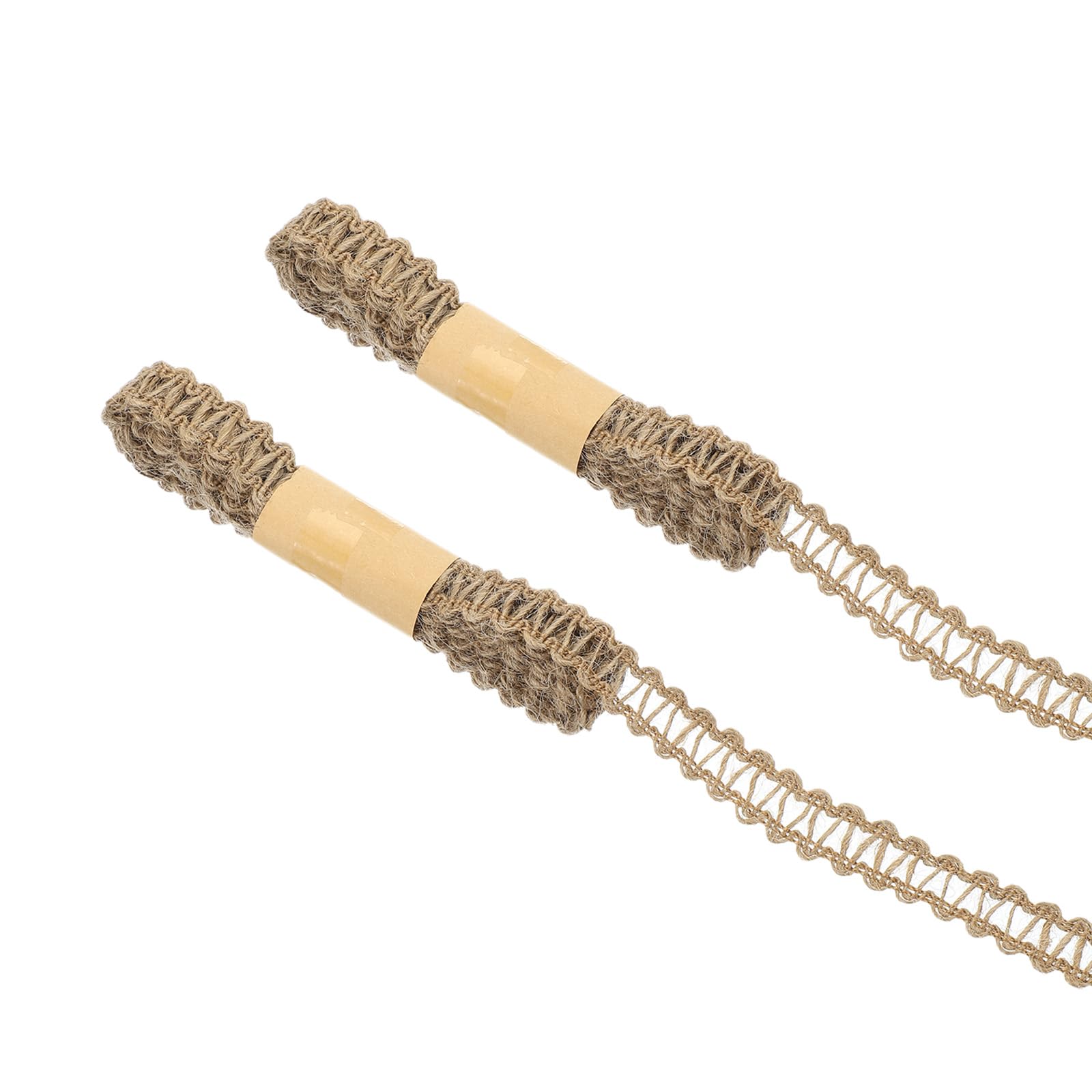 PATIKIL 6.6 Feet Burlap Ribbon for Crafts, 2 Rolls Jute Ribbons Lace Craft Ribbon Natural Jute Rope Twine String for Gift Wrapping Wedding Home Decor, Style 3