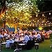 Joddge 48ft Indoor Outdoor String Lights for Patio Garden Yard Deck Cafe Dimmable Weatherproof Commercial Grade [UL Listed] - Incandescent (48FT 1 Pack)