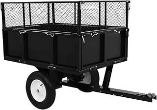 vidaXL Kippanhänger für Rasentraktor Gartenanhänger Gartenwagen Transportwagen kippbarer Anhänger 300 kg Last