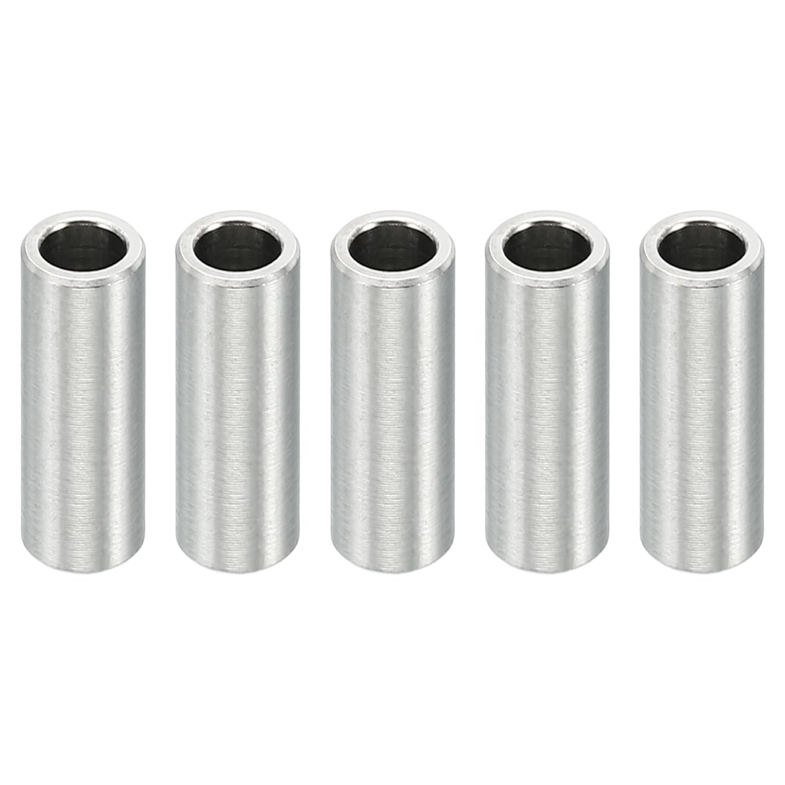 PATIKIL M4 Stainless Steel Spacers, 5 Pcs Metal Spacer Stainless Steel 4.1mm ID x 6mm OD X16mm L Stainless Steel Spacers Screw Standoff Round for 5/32inch or M4 Screw Bolts