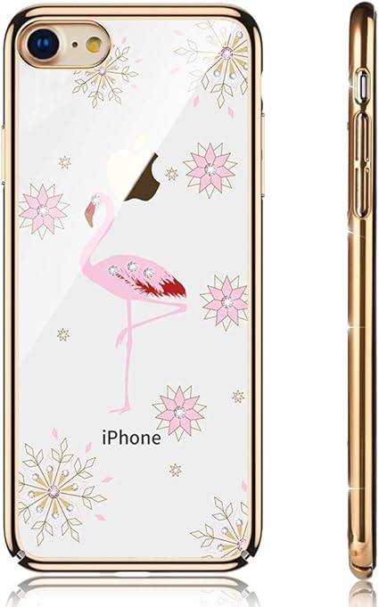 Amazon Yuyib Iphone8ケース Iphone Se 第2世代 Iphone7 ケース クリア メッキ キラキラ ハードケース かわいい 花柄 おしゃれ 薄型 衝撃吸収 ブランド ディズニー キャラクター Iphone7 Iphone8 Iphone Se 第2世代 ゴールド2 ケース カバー 通販