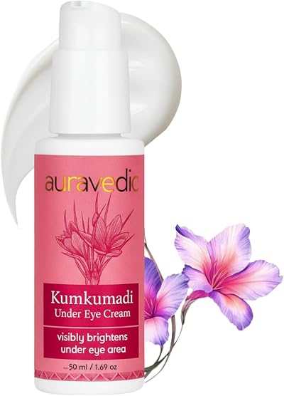 Auravedic Kumkumadi Under Eye Cream Dark Circles Fine Lines Women Men 50ml