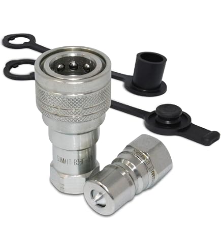 TL76 1/4″ NPT ISO 7241-A Quick Disconnect Hydraulic Coupler Set – Poppet Valve, Heavy Duty 5,145 PSI, Pioneer Style