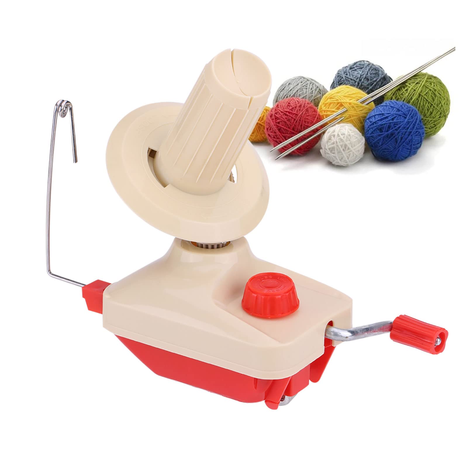Yarn Winder Hand Operated Yarn Ball Spinner Roller Manual Wool String Fiber Ball Winder Knitting Roll String Yarn Fiber Wool Thread Ball Winder Holder