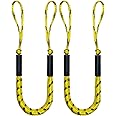 Boat Bungee Dock Line,Mooring Rope,Marine Anchor Line Boat Supplies Accessory for Docking Pontoon Boat,Seadoo,Bass Boat,Jet Ski,Kayak,Watercraft,WaveRunner 4-5.5FT (Yellow)