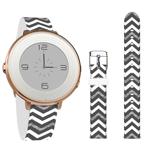 Pebble Time Round 14mm Bands,Jolook Leather Replacement Band with Quick Release for Pebble Time Round 14mm Watch - Beautiful Chevrolet Band 2017