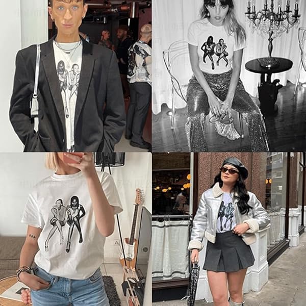 HOHOPEACH BABY TEES Y2K SHIRT 90S OUTFIT WOMAN 2000S FASHION GRAPHIC TEES Y2K CUTE SHIRTS VINTAGE CLOTHES (WHITE08,L,LARGE)