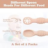 Vicloon Silicone Baby Fork and Spoon Set 2 Pcs Self Feeding Toddler Kit view 3