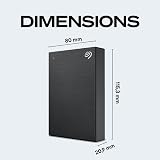 Seagate One Touch 5TB Password Activated Hardware Encryption USB 3.0 Space Gray view 3