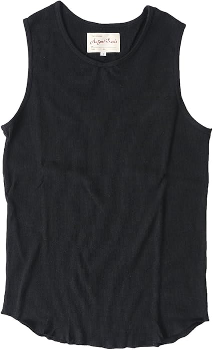 Amazon オーガストルーツ August Roots サーマルロングタンクトップ Ar 2 L Black タンクトップ 通販