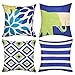 GOSHELL Throw Pillow Covers Cotton Linen Decorative Cushion Pillow Case Cover Home Sofa Decor 4 Pack 18 X 18 Inch (Geometric)