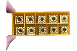 LAHDYFHOE 10pcs SNMG 431 MA SNMG120404 -MA US Carbide Turning Inserts Lathe carbide inserts MSSNR turning holder Cutting Tools for machining Steel parts/stainless steel (SNMG431-MA Gold)