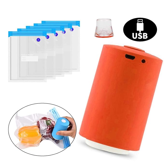 Baiwka Mini Automatic Compression Vacuum Pump, USB Rechargeable