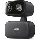 Tapo 2K Indoor/Outdoor Pan/Tilt Wired Security Camera - Baby Monitoring, Person & Baby Cry Detection, 360° Motion Tracking, Color Night Vision, Subscription-Free Local Storage or Optional Cloud, C217