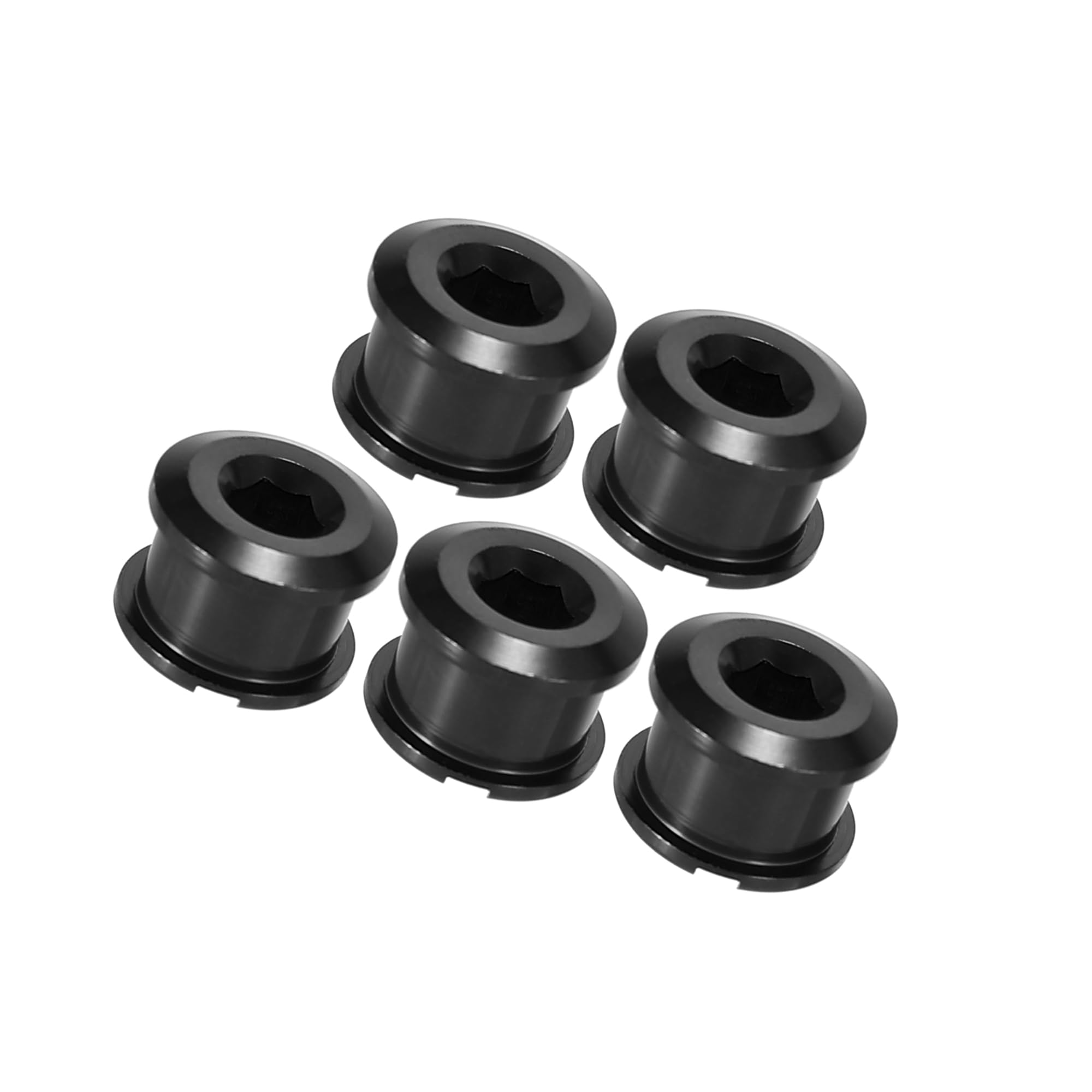 INFINAUTO 5pcs Black Chainring Nuts Road Bike Bicycle Chain Ring Bolts Nuts Stylish Design