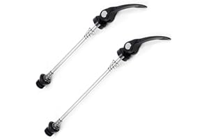 rningo 2pcs QR Skewers High-Strength Alloy Quick Release Skewers Front 115 mm Rear 147 mm Axle Set Fit for Road Bike