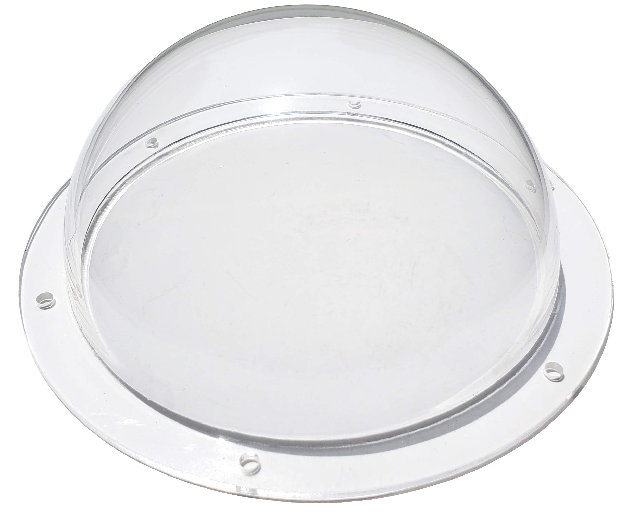 Supreme Tech Acrylic Dome/Plastic Hemisphere - Clear - 5" Diameter, 1/2" Flange with Pre-Drilled Holes