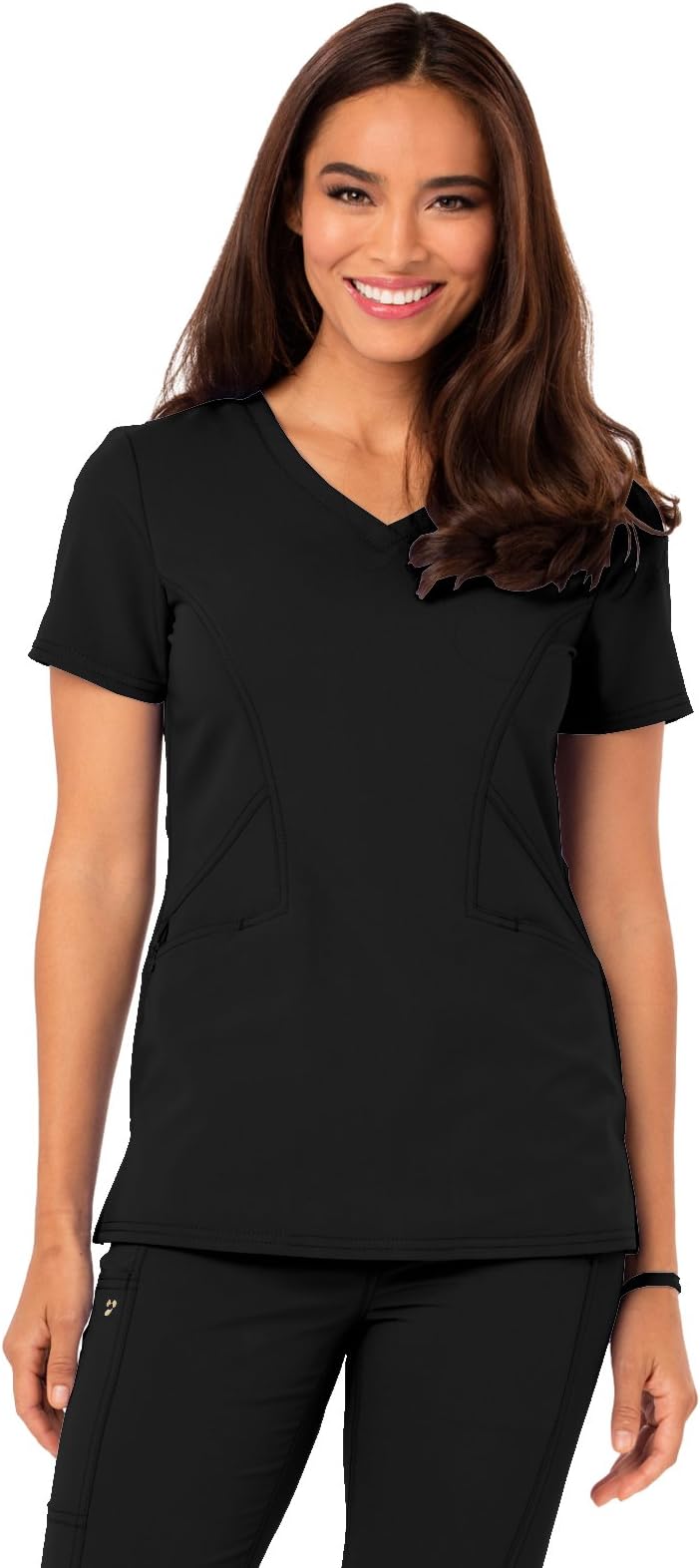 Careisma Women's V-Neck Solid Scrub Top