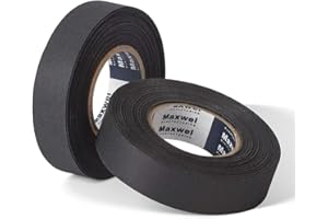 Maxwel Manufacturing Automotive Cloth Tape - 2 Rolls Strong Flexibility High Abrasion Resistance Adhesive Force Heavy Duty Wire Harness Tape for Automotive Insulation Wiring 3/4 in 82 FT
