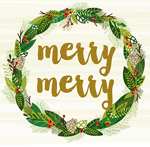 Cypress Home Merry Merry Cocktail Napkin, 20 count