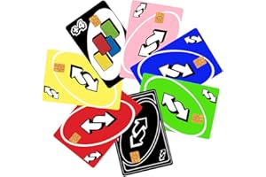 BVGACI 7 Pack Credit Card Stickers, Cute Debit Card Skin Sticker, Waterproof PVC Decorative Vinyl Skins for Visa/Mastercard/Amex, Non-Slip Personalized Design, Easy to Apply & Remove (Seven colors)