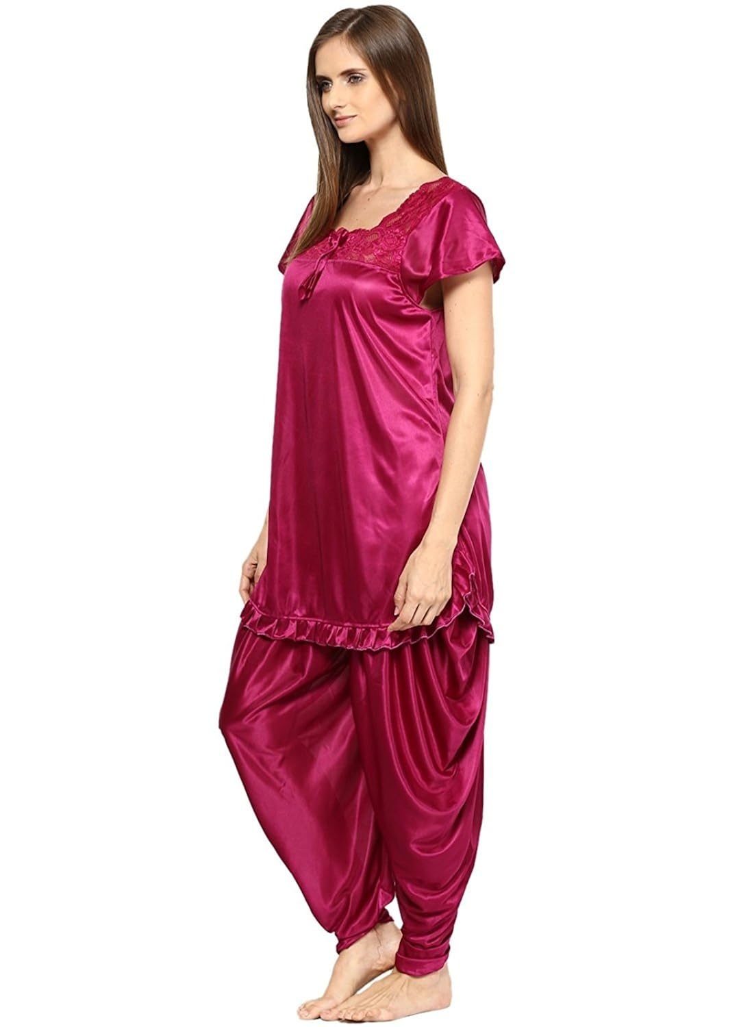 rich girl women's patiala top and pyjama (free size)