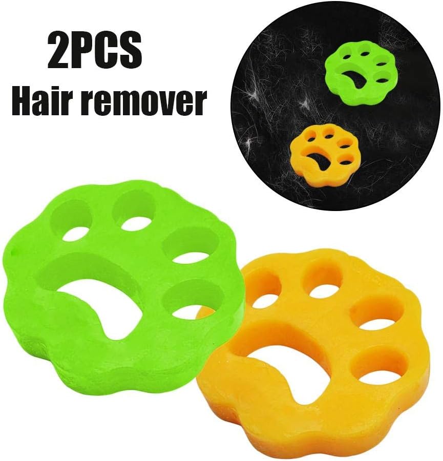 Riosupply Lint Dog Hair Pet Hair Dissolve-2PCS Cleaning Ball Washing Machine Depilator Pet Hair Clothing Hair Remover Dryer Machine Pet Hair Removal Pad
