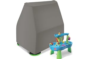 NIUFAN Kids Water Table Cover Fit Step2 Rain Showers Splash Pond Water Table, Outdoor Waterproof Water Table Toys Cover-Cover only (Grey)