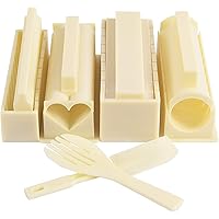 Sushi Maker Kit for Beginners,10 Piece Complete Sushi Making kit Set Plastic Non-Stick Sushi Maker Tool with 8 Different…