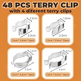 JJ PRIME 48 Assorted Wall Mounted Tool Clips Springs Terry Clips Set view 2