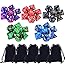Set Di 42 Dadi Poliedrici Acrilici Per GDR - 6 Set Da 7 Pezzi Con Borse In Velluto - D&D Pathfinder