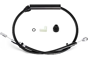 SHYYGL TIGERSGATE 12” Handlebar Clutch Line 49.2” Extended Length Steel Braid Clutch Cable for 2021-Up Harley Touring,Black Vinyl