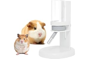 mini&moe Hamster Water Bottle No Drip – 4 oz Guinea Pig Water Bottle for Glass Tank with Adjustable Stand, Leak Proof Small Animal Water Dispenser for Cage for Gerbil Chinchilla Ferret Hedgehog