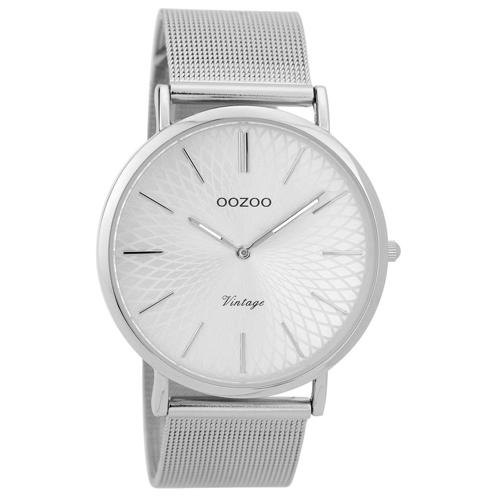 Oozoo Vintage Silverkleurig Watch C9340 (40 mm)