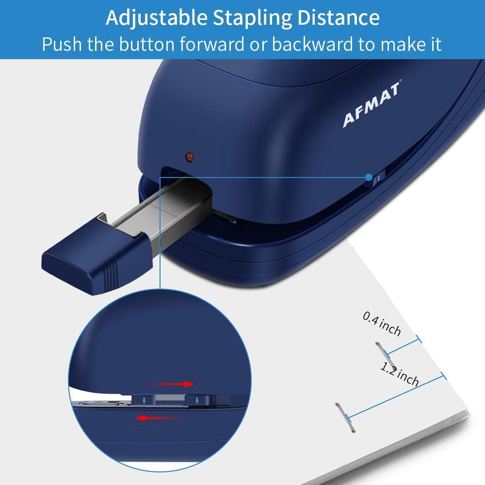 Electric Stapler Desktop, Automatic Staplers for Desk, Portable Stapler, AC or Battery Powered Heavy Duty Stapler, with Reload Reminder & Release Button, 25 Sheets Capacity, Blue : Office Products