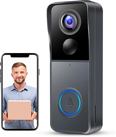 KAMEP 2K HD Wireless Video Doorbell WiFi PIR Motion Detection 2-Way Audio Night