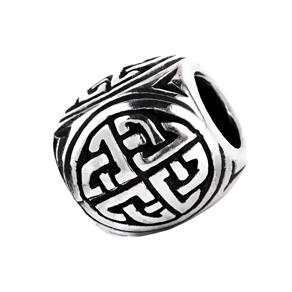 NKlaus hair beard jewellery SURAS Viking knot 925 sterling silver 7667