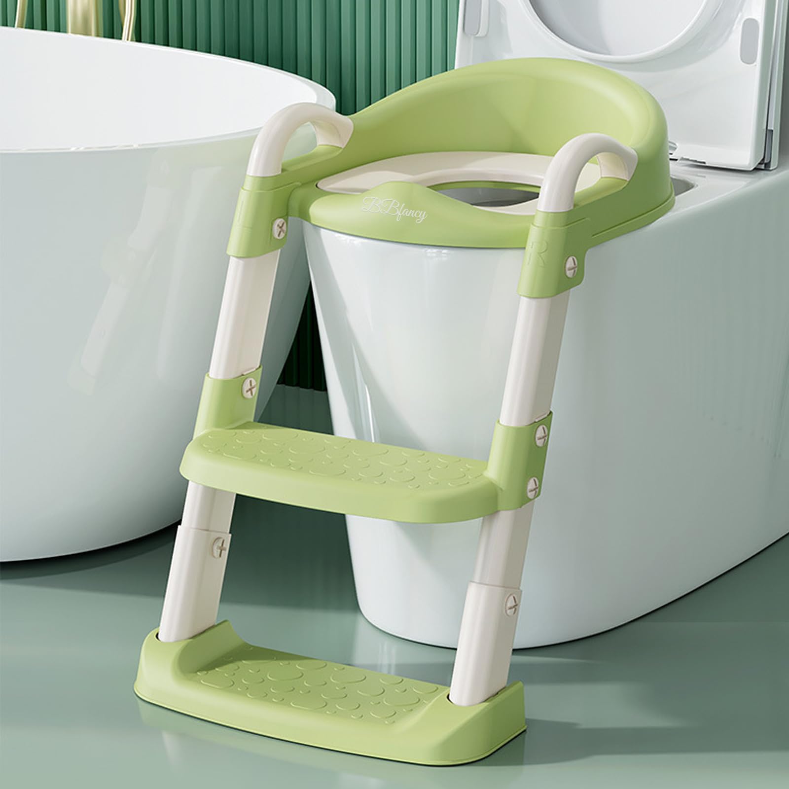Photo 1 of BBfancy Potty Chair, potty training toilet seat with step stool ladder for Kids and Toddler Boys Girls - Kids Potty Training Soft Padded Seat?Green?