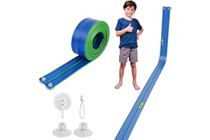 QWM Flexible Race Car Track 15 Ft Starter Set with Suction Cups Compatible with Diecast 1/64th Car for Ages 3 & Up Track Long Rolls Up Portable Racetrack
