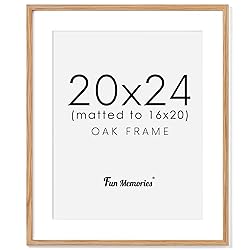 20x24 Picture Frames, Rustic Solid Oak Wood Frame