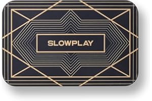 SLOWPLAY Rectangular Poker Chips Plaques in Black, Pack of 10 Pcs, European Style Professional Plaques Without Denomination, 