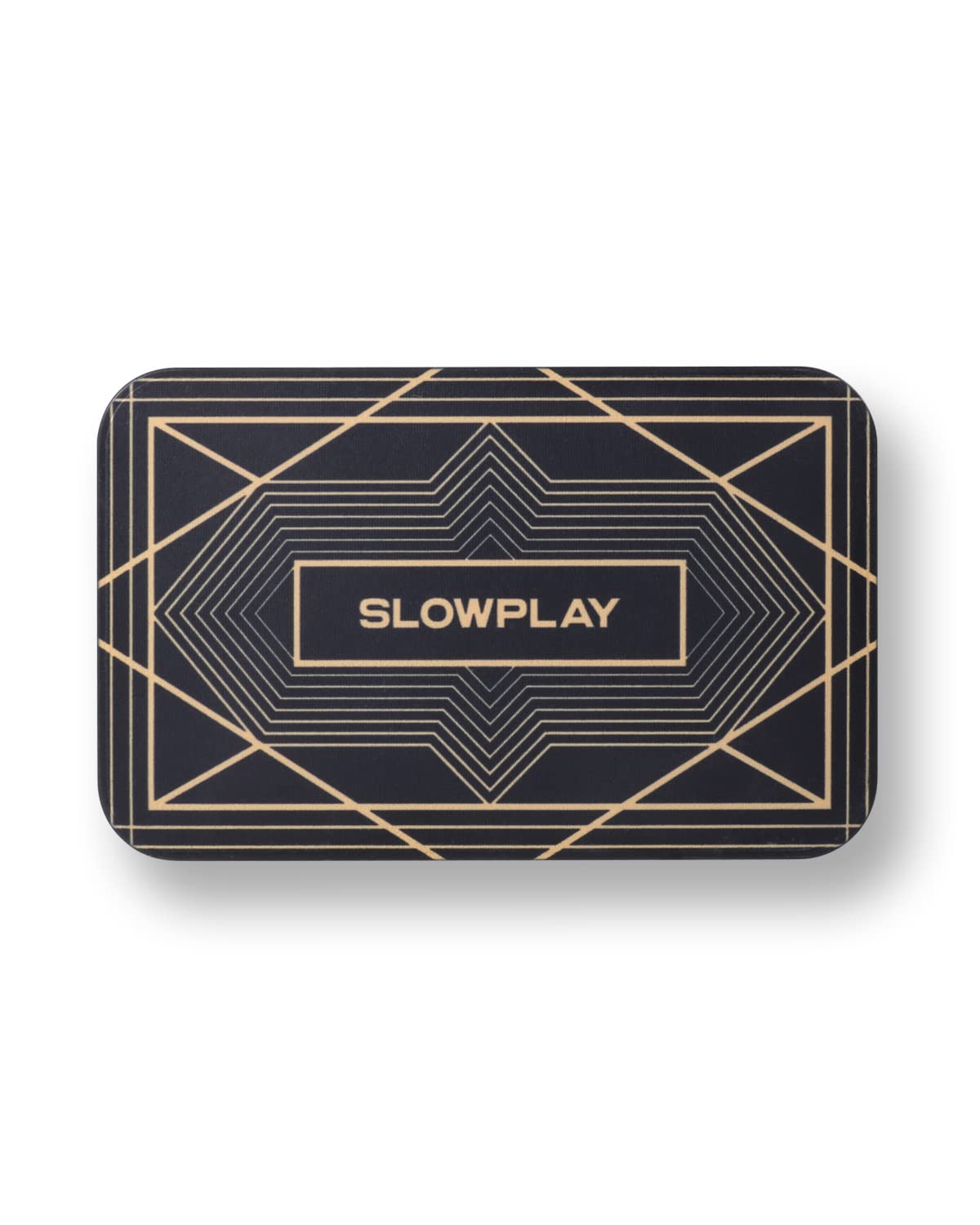SLOWPLAY Rectangular Poker Chips Plaques in Black, Pack of 10 Pcs, European Style Professional Plaques Without Denomination, 34-Gram Ceramic Composite