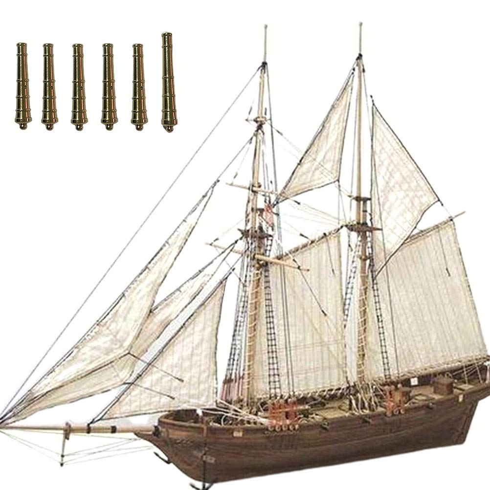 TiSkying DIY Ship Assembly Model Kits, Sailboat Ship Kit Classical Wooden Sailing Boats Scale Model Wooden Sailboat Model Decor for Kids and Adults, One Size