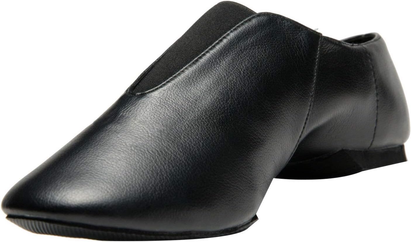 Rabicos Adult Leather Upper Slip-On Jazz Dance Shoes for Women and Men