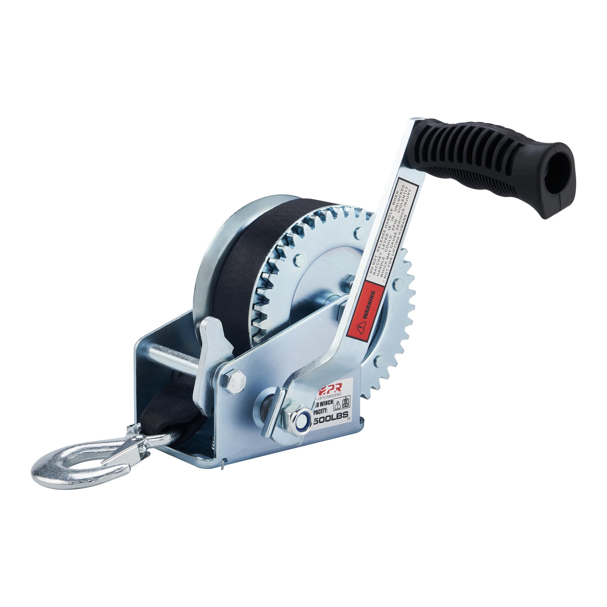Photo 1 of OPENROAD Boat Winch 1500lbs Hand Winch,for boat trailer Towing Winch, With 26ft Black Strap and Brake ratchet